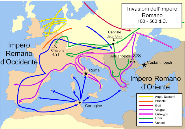 Invasioni barbariche Mappa